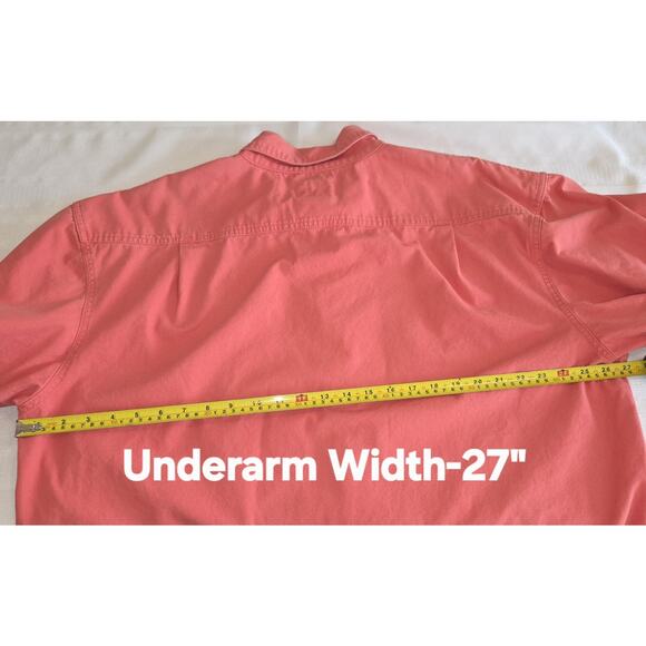 Wild Turkey Federation Mens Shirt XXL Coral Cotton Embroidered Turkey Hunting - Picture 15 of 16